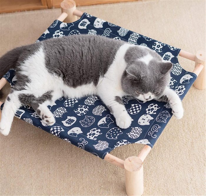 Raised designer cat hammock