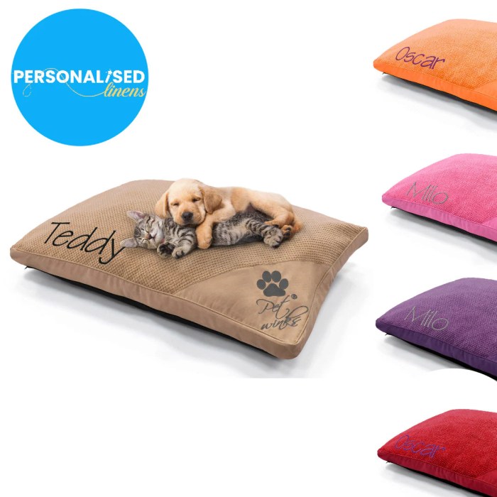 Custom embroidered pet bed