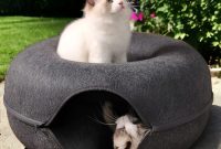 Elegant cat cave bed premium